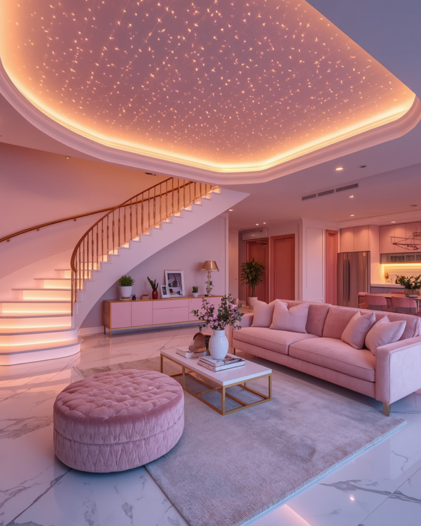 Modern Pink Luxury Living Room Design Ideas For Elegant Homes