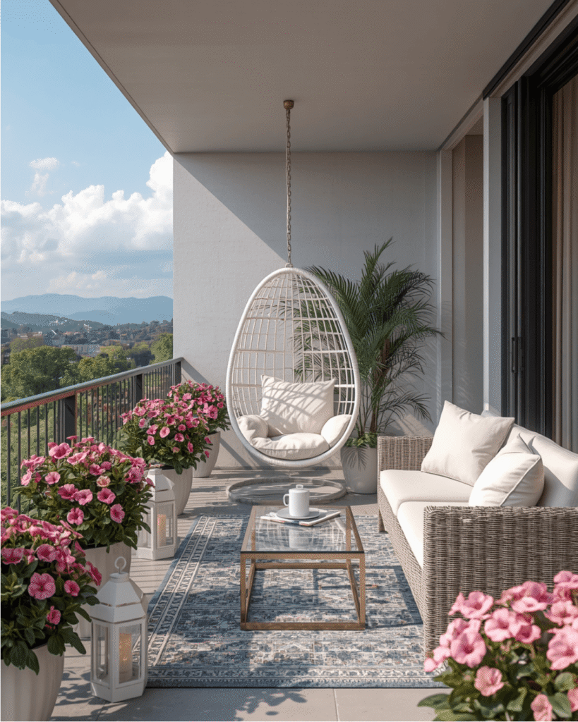2. :Modern Balcony Decor Inspiration for a Cozy Outdoor
