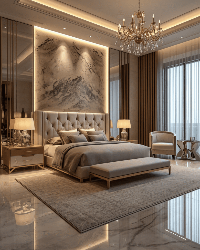 10. High-End Modern Bedroom Interior for Elegant Living