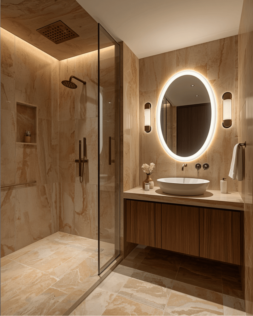 7. Minimalist Bathroom Design Trends with Marble