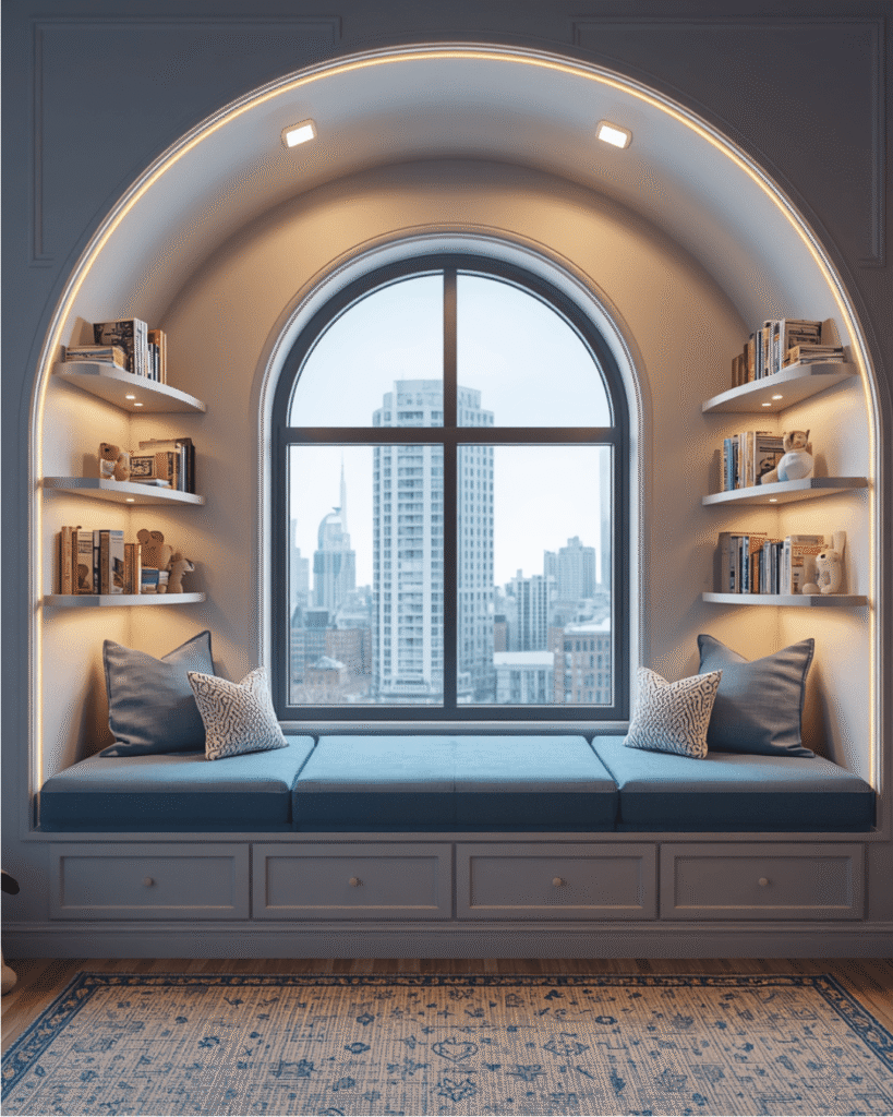 1. Modern Kids Reading Nook Ideas Cozy Window Seat
