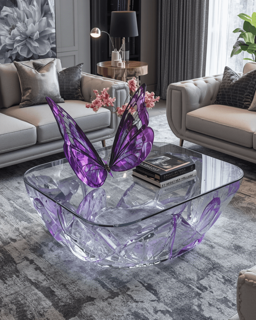9. Artistic Coffee Table Decor for Glamorous Interiors