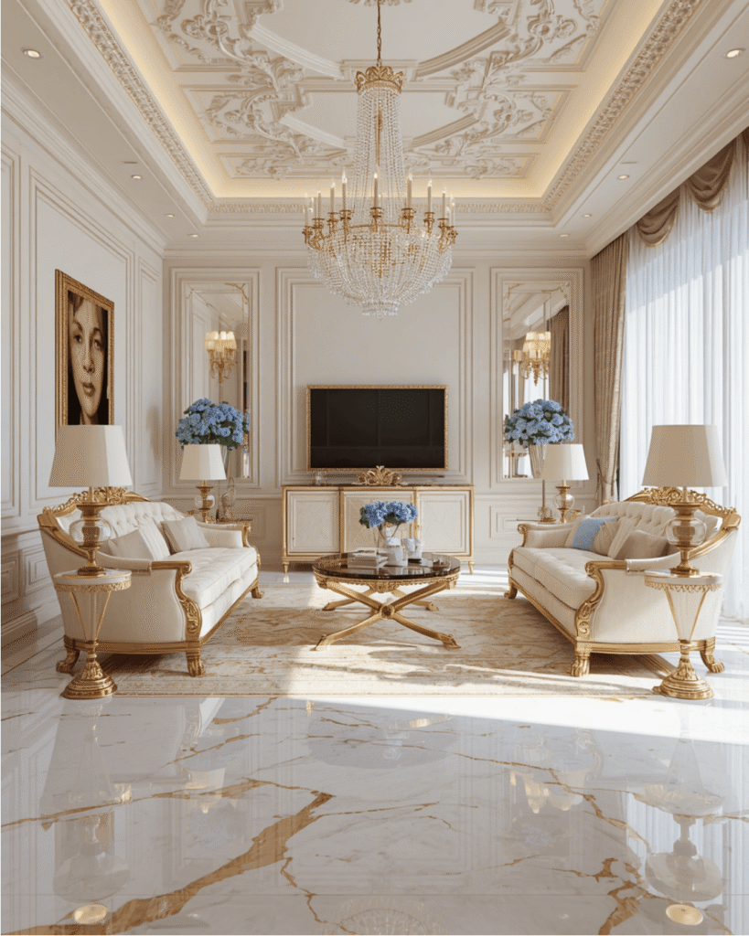 7. Classic European Living Room Decor for Timeless Elegance