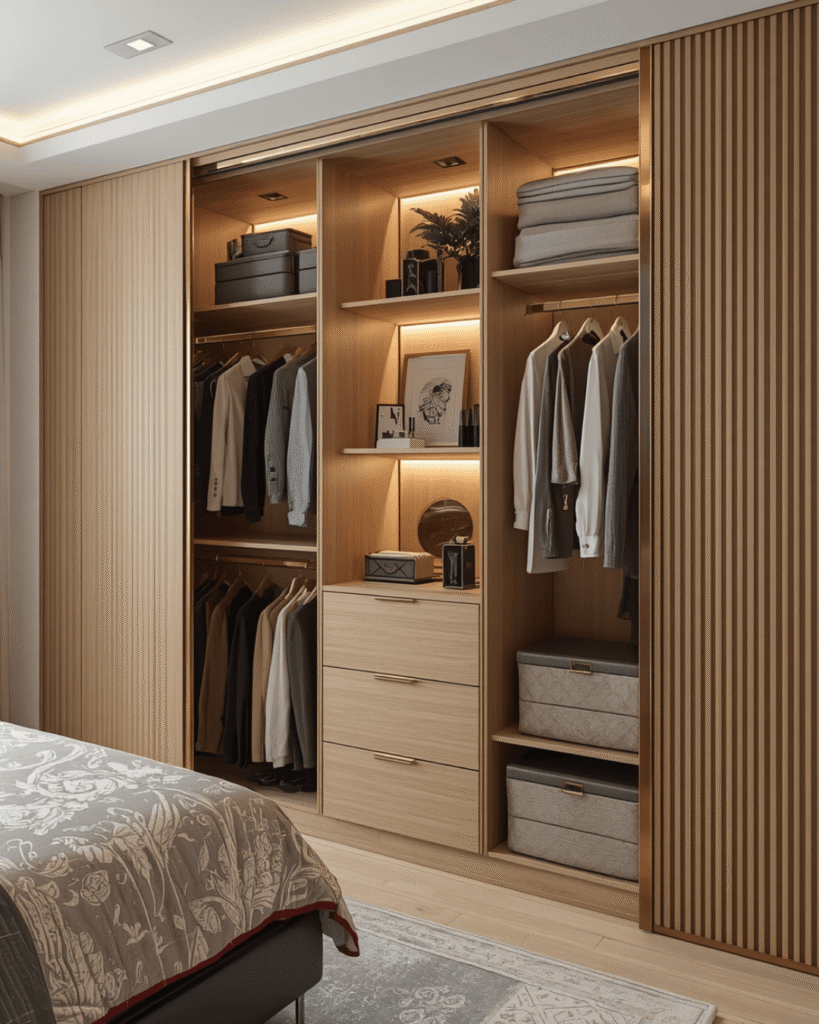 1. Modern Built-In Wardrobe Design Ideas for Small Bedrooms
