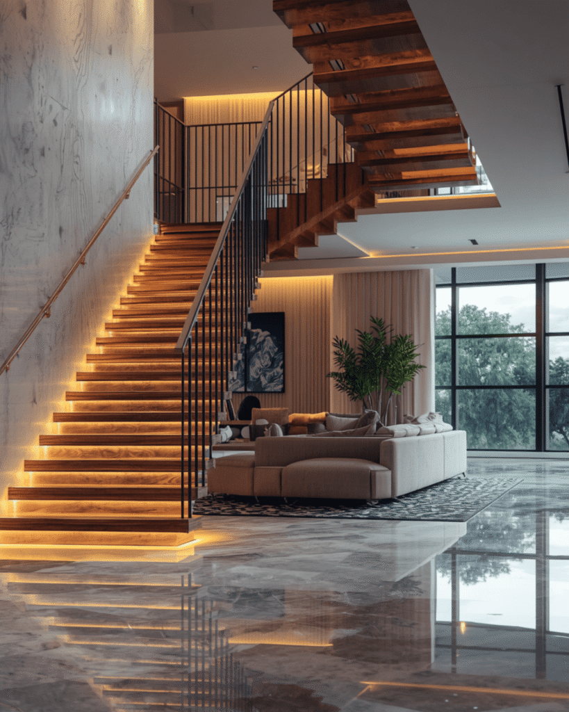 9. Modern Architectural Staircase Design Inspiration