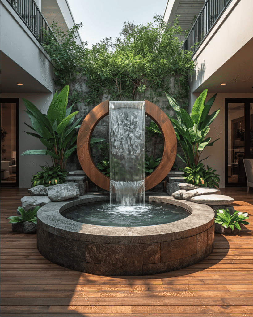 7. Unique Landscape Design Ideas with Statement Water Features