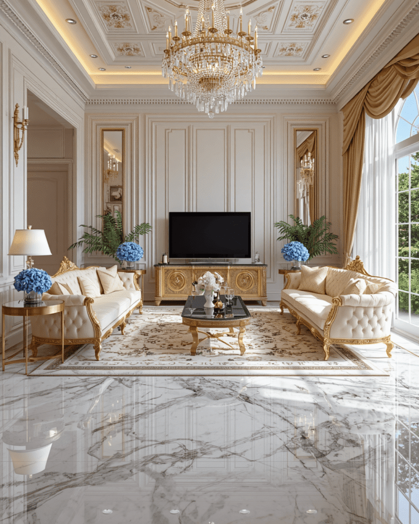 4. How Marble Flooring Enhances Luxury Living Spaces