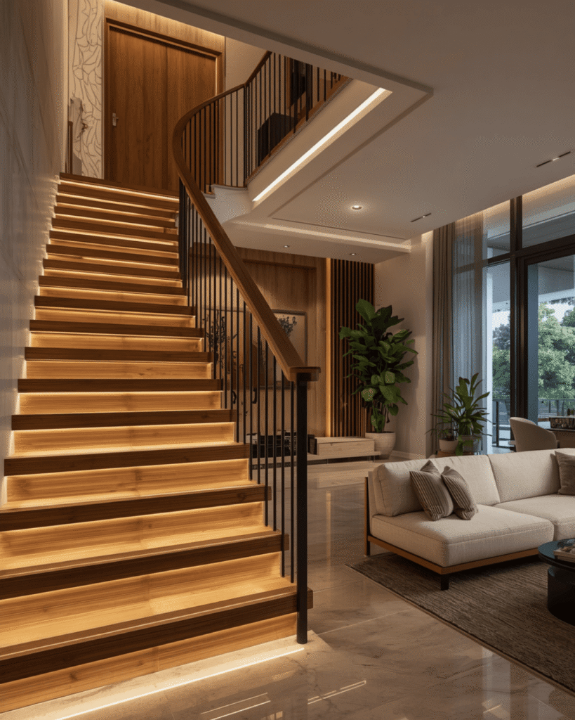 7. Premium LED Staircase Ideas for Contemporary Homes