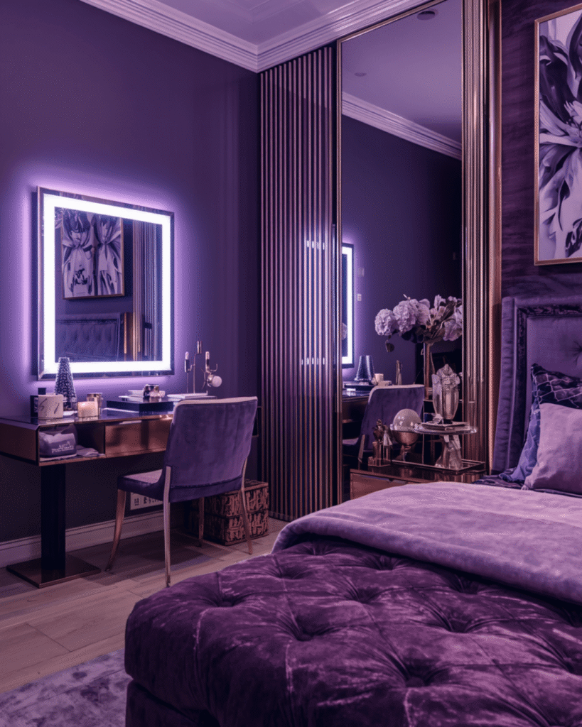 4.Luxury Bedroom Lighting Ideas with LED Mirrors 