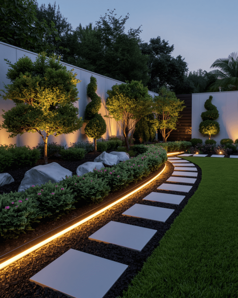 7. Elegant Nighttime Garden Decor Ideas for Small Outdoor 