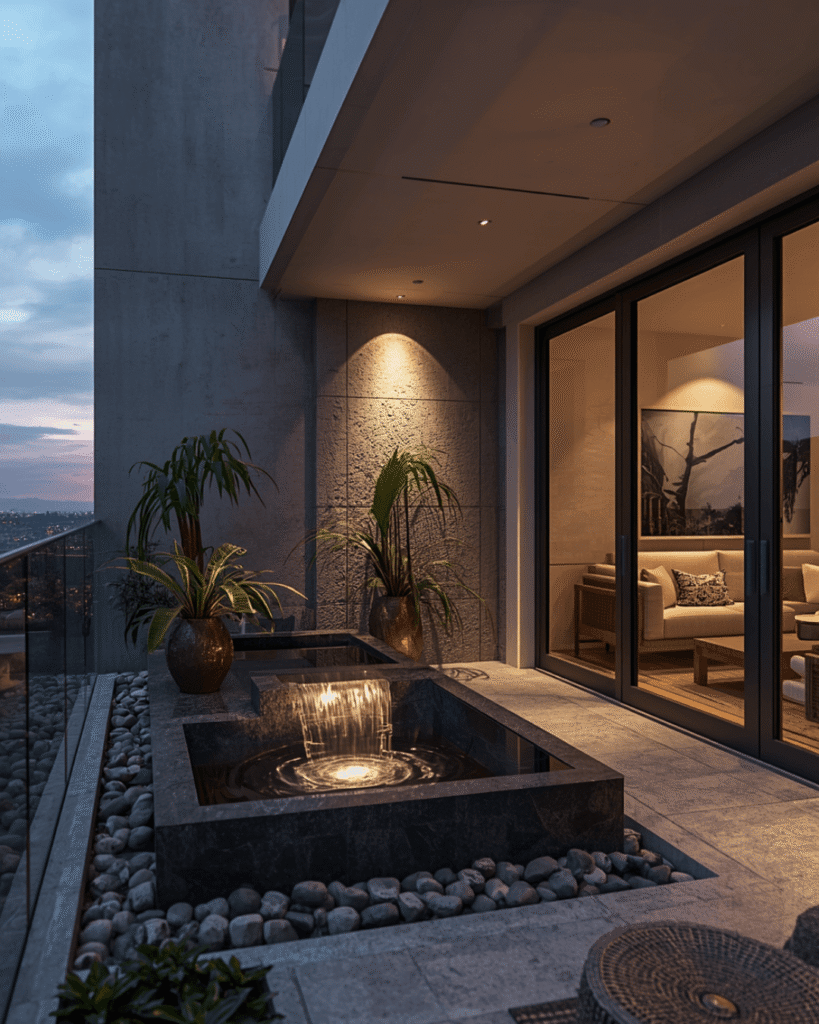 6. Zen-Inspired Balcony Design for Peaceful Living