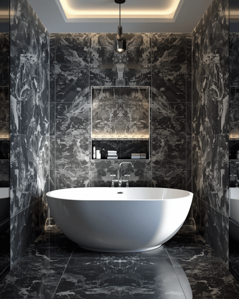 1. Luxury Marble Bathroom Design IdeasĀ