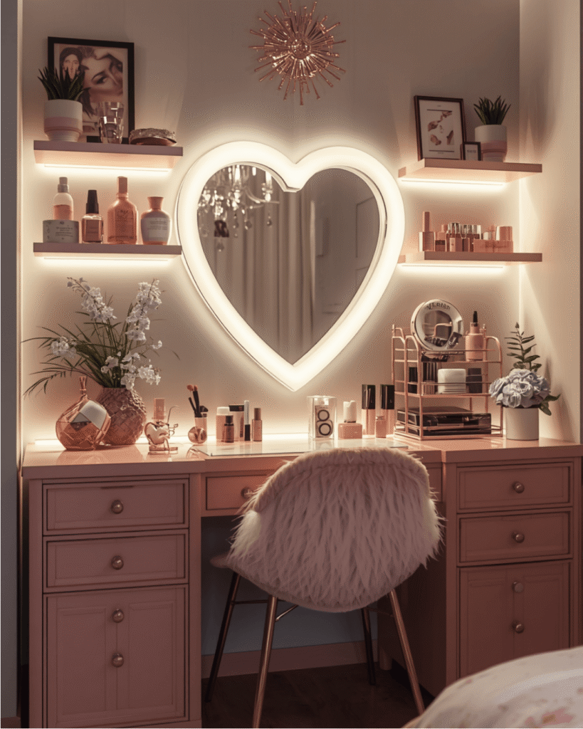 8. Elegant Makeup Station Ideas for Modern Bedrooms