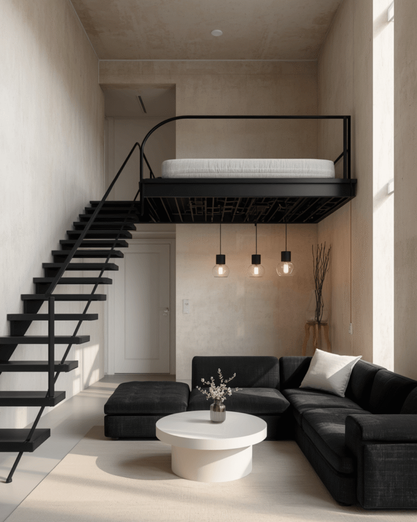 6. Cozy Modern Loft Apartment with Curved Architecture