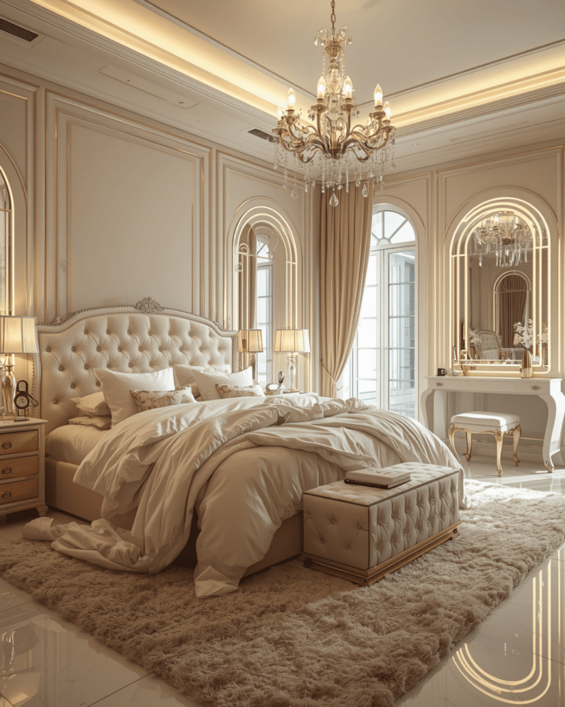 6. Contemporary Luxury Bedroom with Elegant Arches