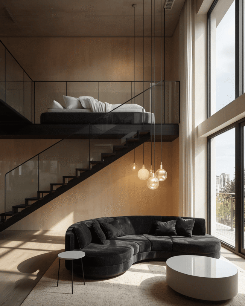 7. Smart Small Apartment Loft Design with Modern Furniture