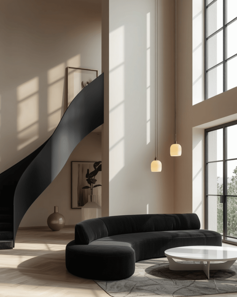 10. Modern Artistic Loft Apartment Design Inspiration