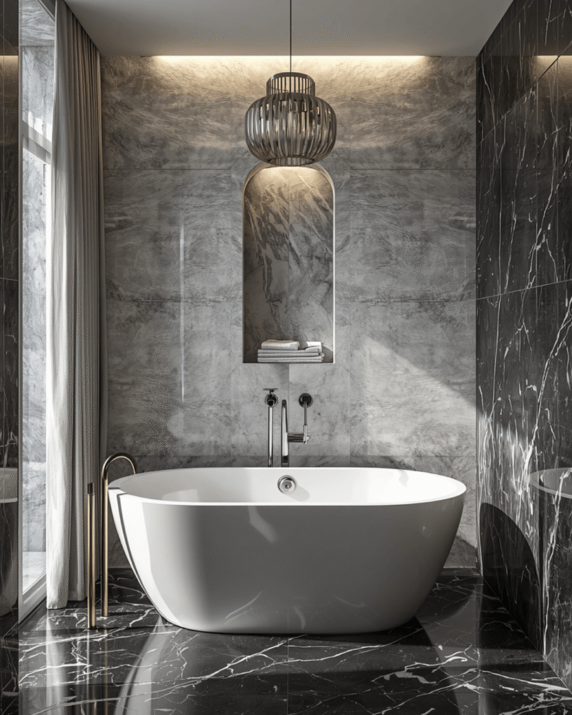 2. Modern Jacuzzi Bathroom Inspiration