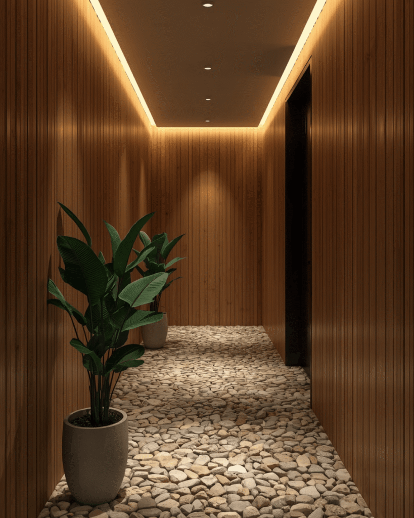 8. Premium Corridor Interior with Warm Wooden 