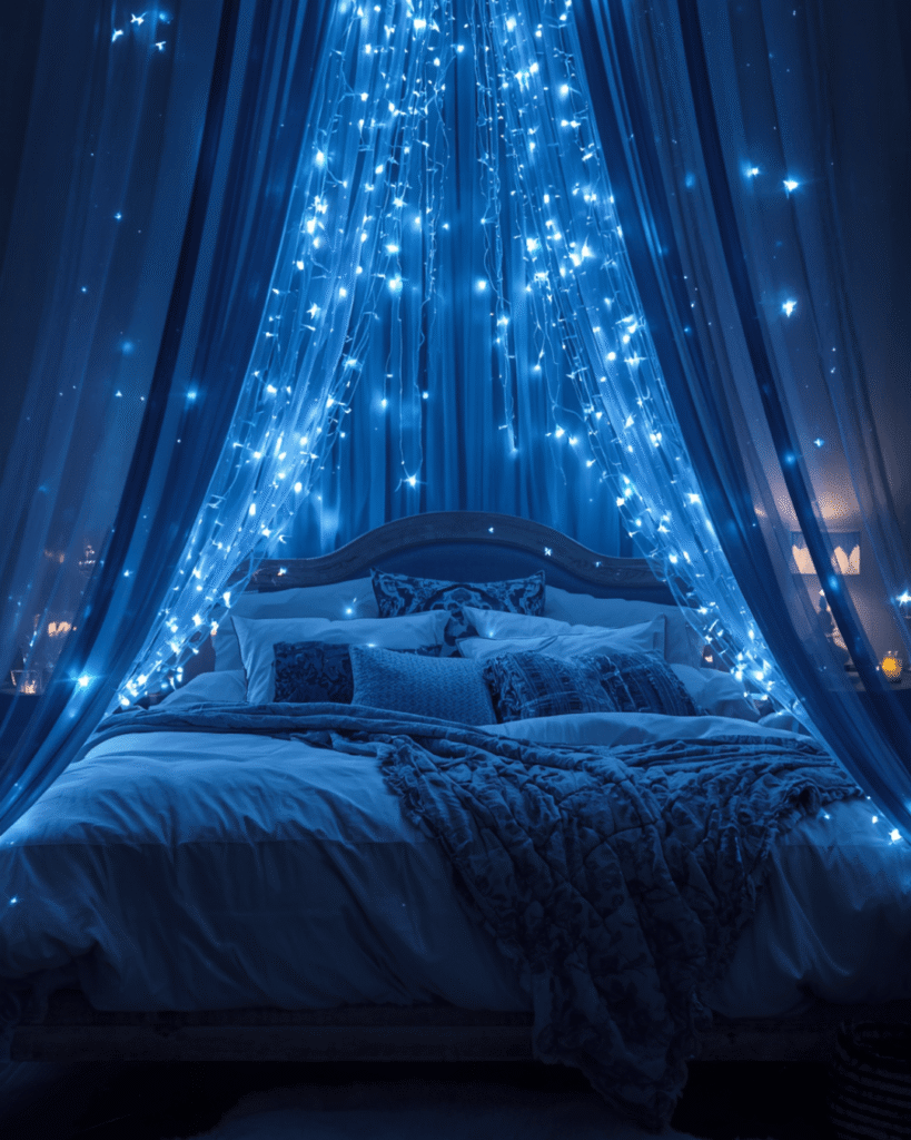 8. Celestial-Themed Bedroom Interior