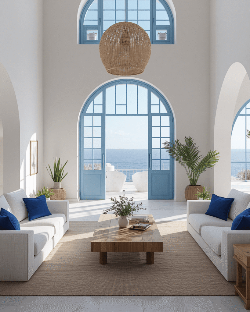 7. Mediterranean Villa Living Room Decor 