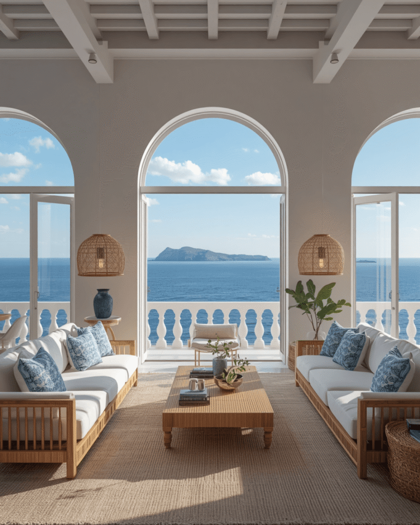 2. Coastal Mediterranean Home Decor Ideas 