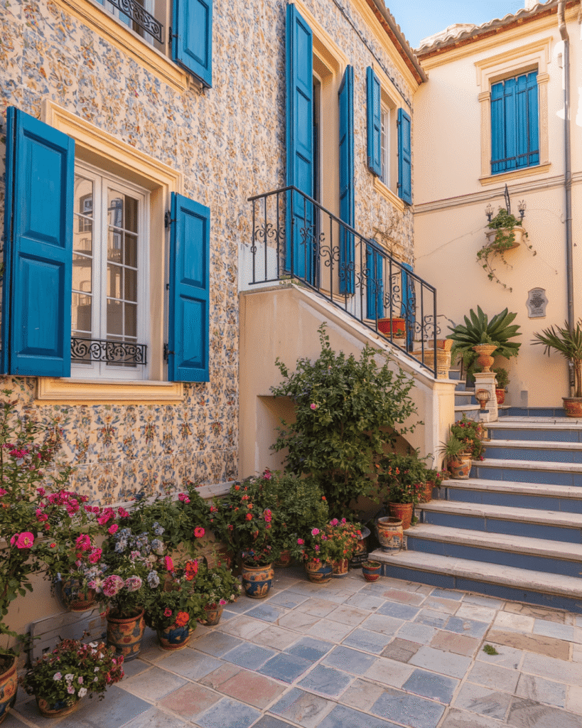 4. Colorful Courtyard Decorating Ideas Inspired