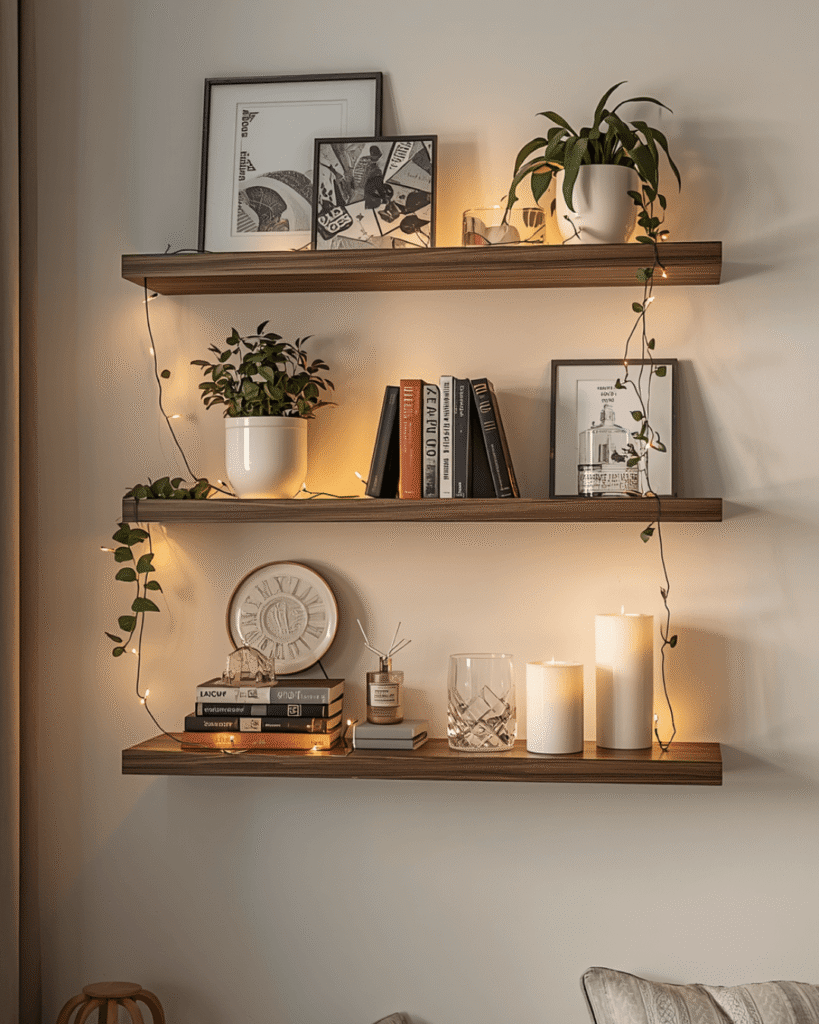 2. How to Style Floating Shelves with Plants