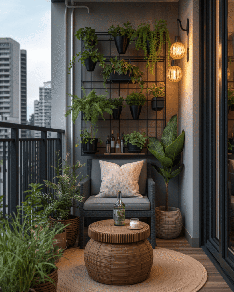 6. Relaxing Balcony Corner Design