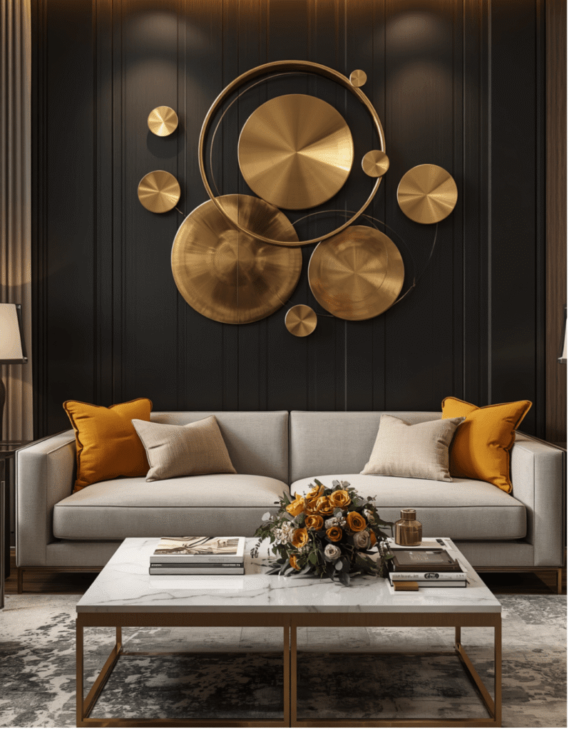 8. High-End Interior Styling with Gold Accents