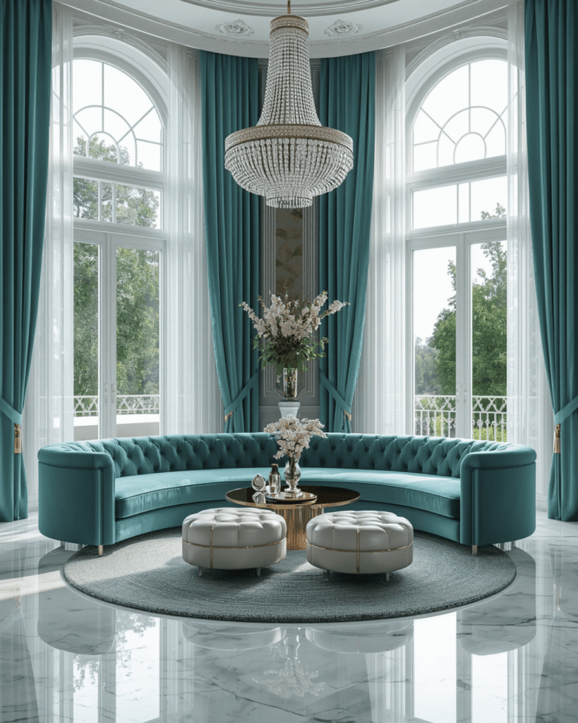 3. Crystal Chandelier Living Room Ideas