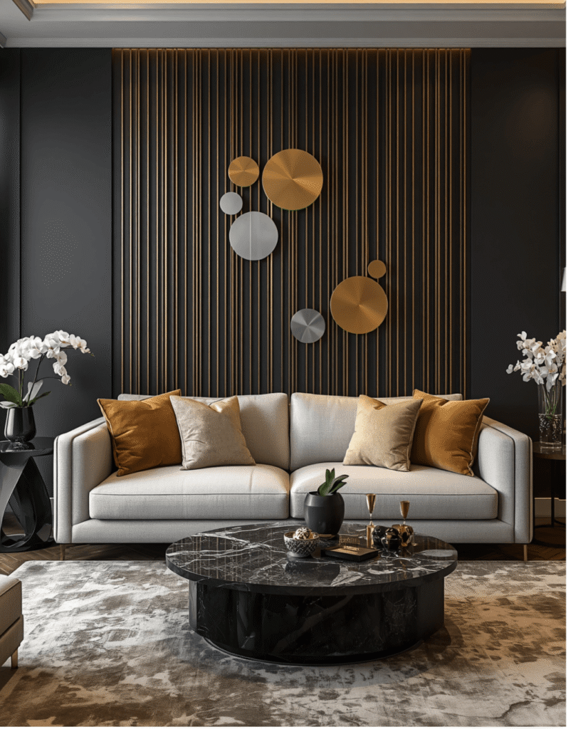 1. Luxury Gold Metal Wall Art Ideas