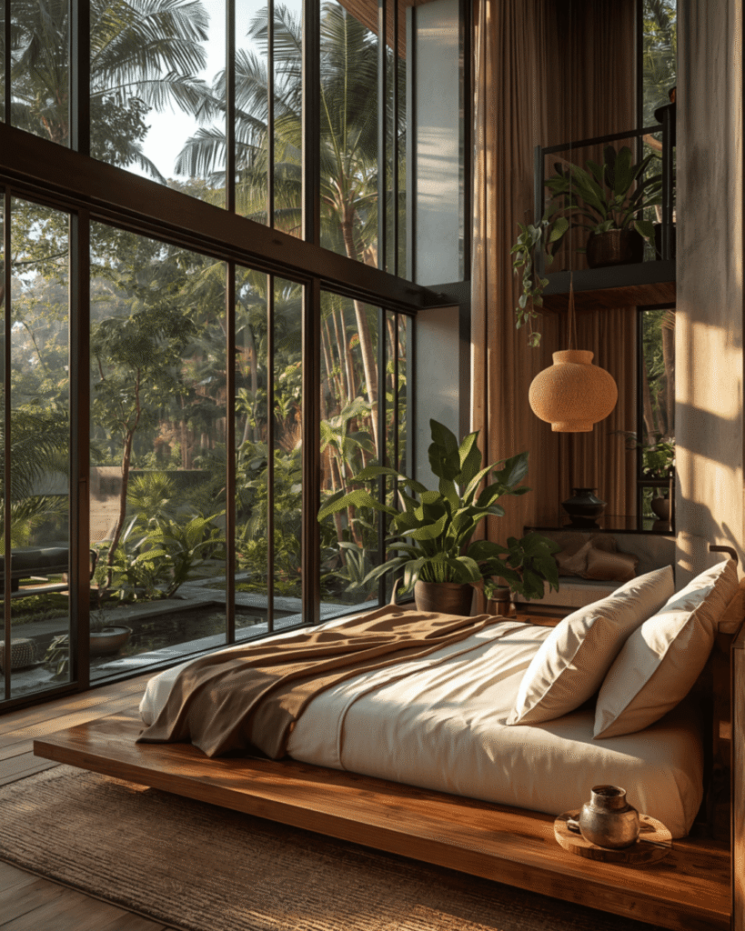 1. Nature-Inspired Luxury Bedroom Design