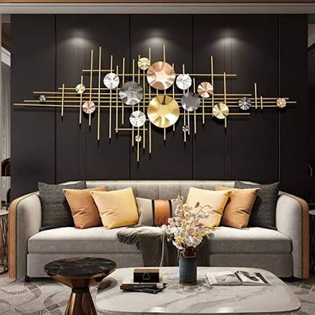 Luxury Gold Metal Wall Art for Modern Living Room
