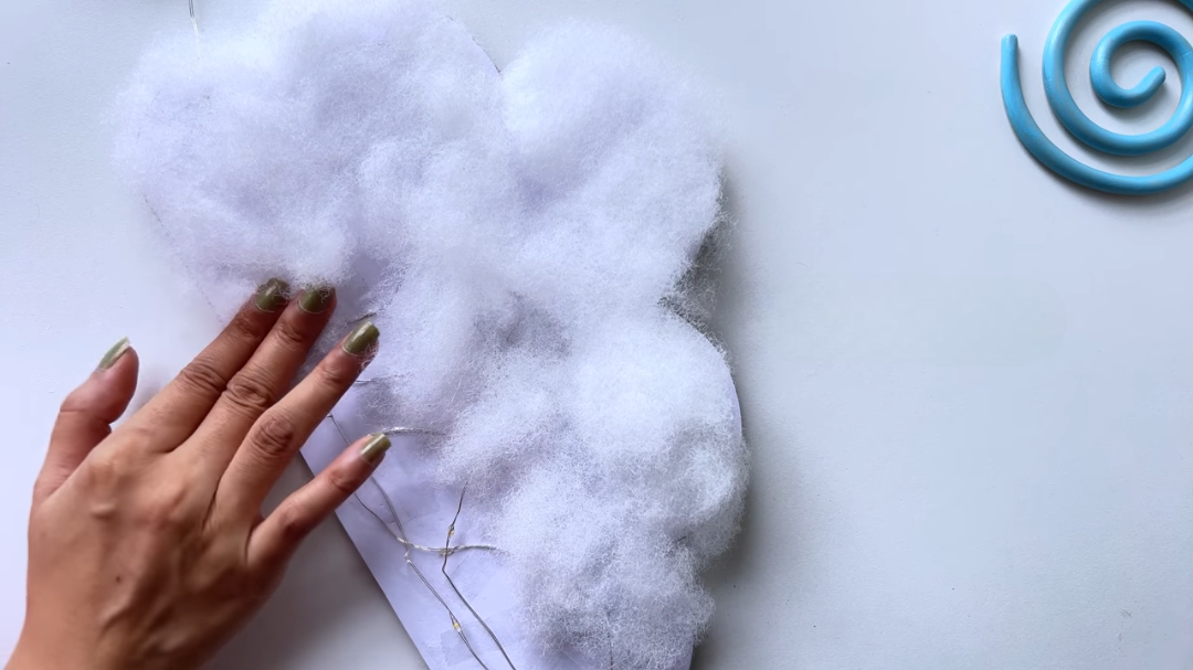 Add DIY Cloud Lamp the Cotton Filling