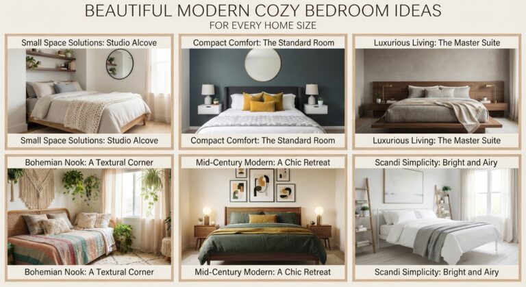 Beautiful Modern Cozy Bedroom Ideas for Every Home Size