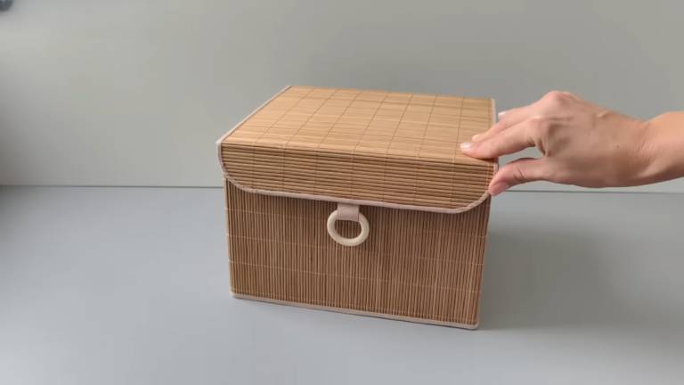 Cardboard DIY Storage Basket with Lid