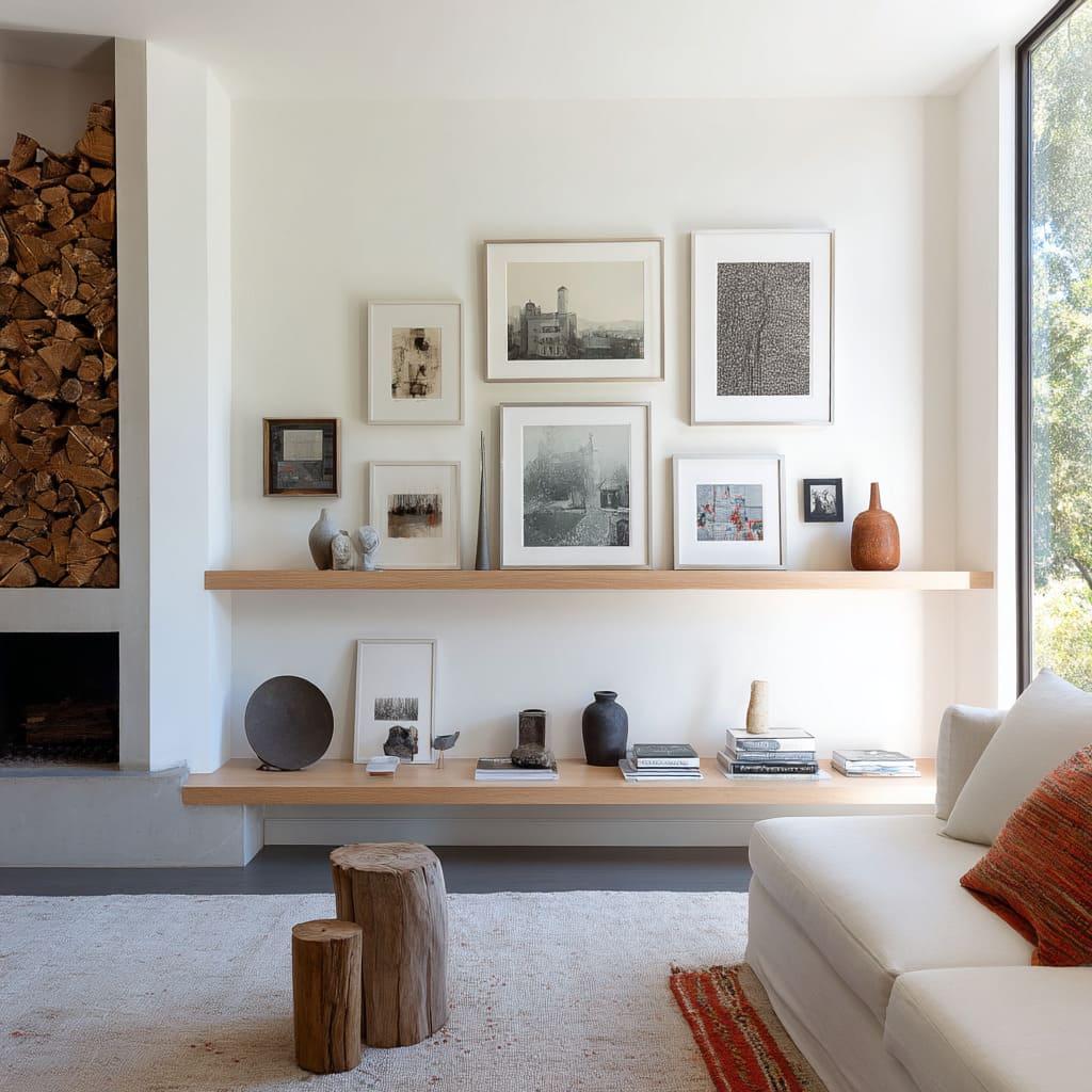 Modern Gallery Wall Decor Ideas for Stylish Minimalist Living Room Interiors
