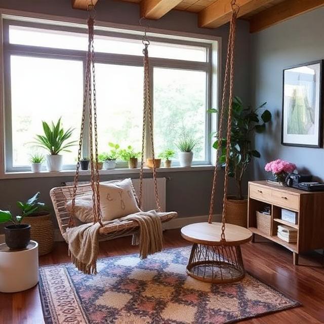 Modern Indoor Swing Chair DIY Ideas for Apartments