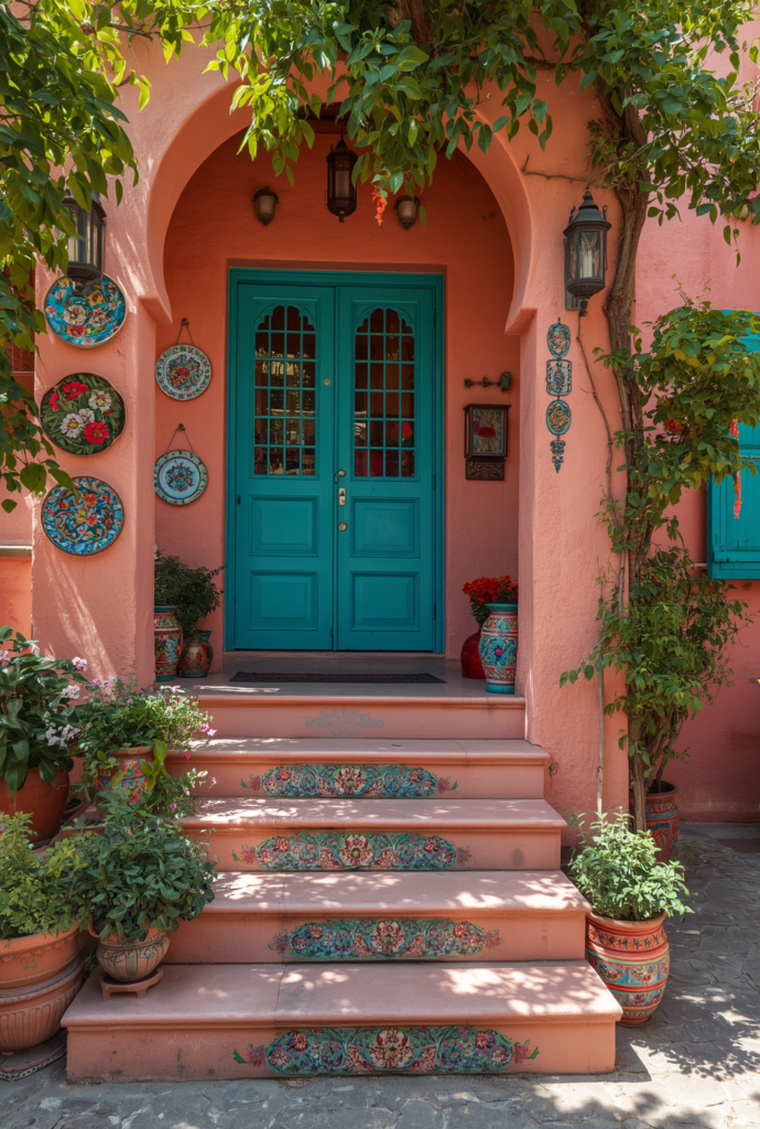 4. Terracotta Pots on Stairs: Simple Styling Ideas
